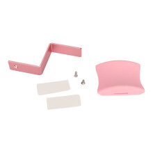 (Pink) Metallicer Z-förmiger Kopfhörerhalter mit Klebebasis, Universal, Pink