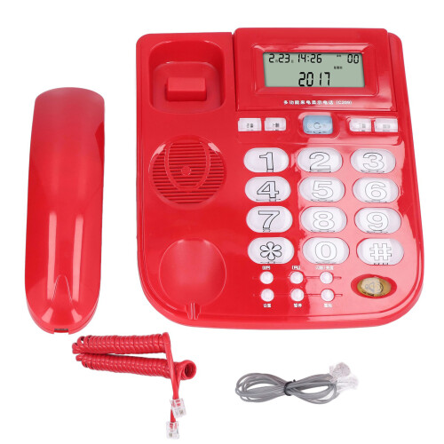 Corded Desktop Phone Big Ringtone Luminous Buttons R Key
