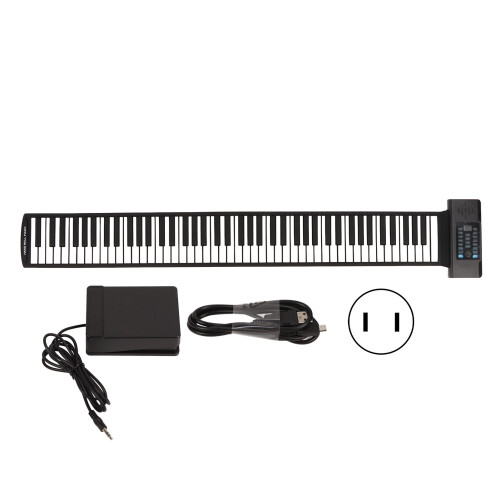 (US Plug) Rollierbares Piano 88 Tasten Bluetooth MIDI Touch 100-240V US