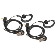 (2pcs Set) Zweirichtungs-Funkgerät-Earpiece Universal K, 2-Pin-Mikrofon, 2 Stk