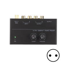 (US Plug) PP500 Phono-Vorverstärker RCA Ein/Aus Niederrauschen Mini 100-240V