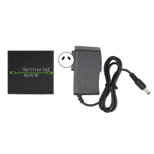 (EU Plug) HD-Multimedia-Splitter, 1-zu-2, 4K 30Hz, Aluminium