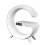 (Light Gray) Smart Ambient Light 15W Wireless Charger Bluetooth Speaker Alarm 1