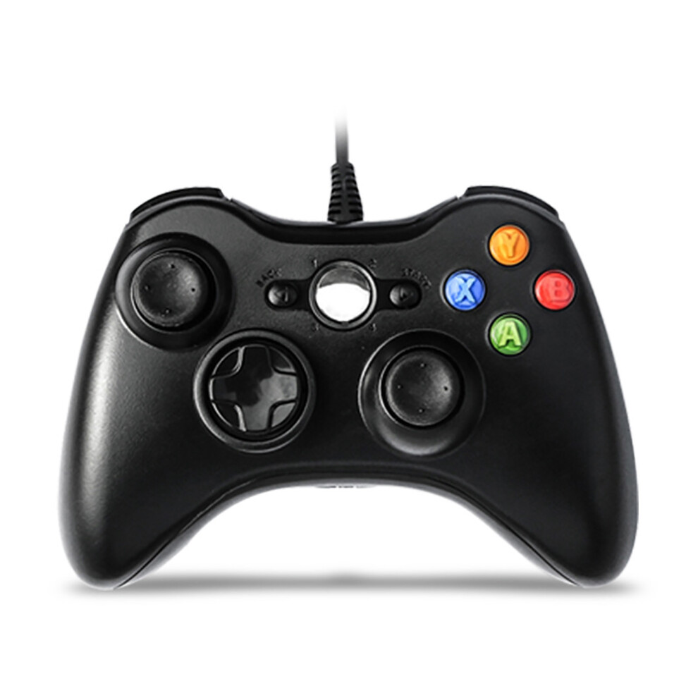 Wired Gaming Controller Gamepad Universal Joystick Black 609610559146