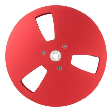 (Red) 1/4" 7" Empty Tape Reel 3 Holes Wind Resistance Open for Recording