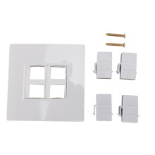 HD Wall Plate 4K 60HZ Female to Female 4 Ports for Computers TVs HDD