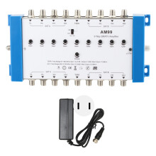 (US Plug) 9-Wege-SMATV-Verstärker & Satelliten-TV-Splitter 100-240V US-Stecker