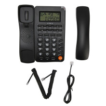 (White) Corded Phone Big Button Landline Telephone for Elderly Black