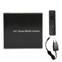 (EU Plug) HD 4x1 Multiviewer Switch 1080P 60Hz Seamless RS232 Control EU