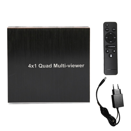 (EU Plug) HD 4x1 Multiviewer Switch 1080P 60Hz Seamless RS232 Control EU