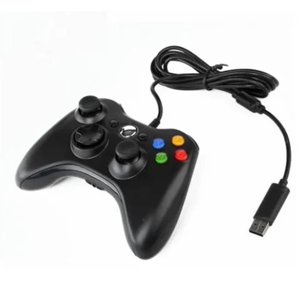 Wired Gamepad For Xbox 360 Vibration Joystick For Android Pc Black 609610556015