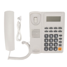 (White) Kabelgebundenes Telefon mit Rauschunterdrückung, Caller ID, Weiß
