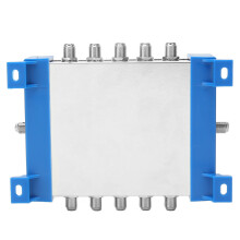 (US Plug) 5-Weg-Kabelverteiler Metallgehäuse TV-Antennenverstärker 100-240V