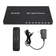 (UK Plug) 4K 30Hz 8-in-1 HD Multimedia Splitter KVM Switch US