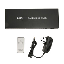 (UK Plug) HD-Multi-Interface-Splitter 3-in-8-out, 4Kx2K 60Hz