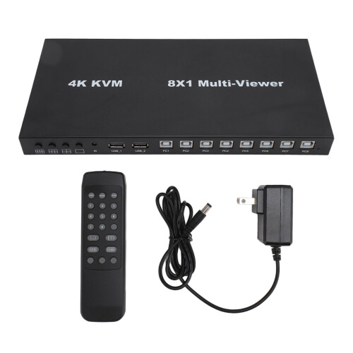 (AU Plug) 4K 30Hz 8-in-1 HD Multimedia Splitter KVM Switch US