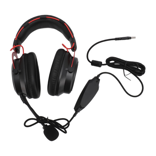 USB Gaming Headset Noise Canceling Over Ear with Mic LED 2