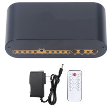 (EU Plug) SPDIF-Optik-Sound 4x2-Switcher 4 in 2 Out mit IR-Fernbedienung