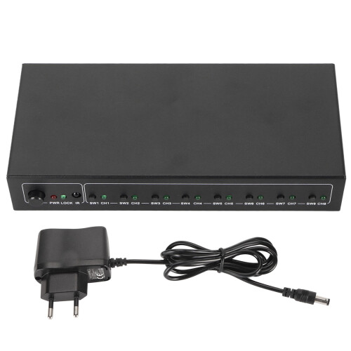 (EU Plug) SPDIF 1x8 Splitter LPCM2.0 DTS AC3 Digital Audio EU
