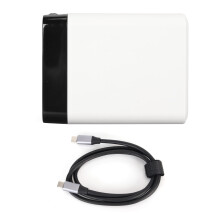 (Black White UK Plug) 3-in-1 Dock Ladegerät PD 65W USB-C Switch OLED
