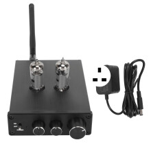 (UK Plug) Bluetooth-Röhrenempfänger, Dual-Input, Stereo, 100-240V (UK-Stecker)