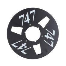 (Black) 1/4 Zoll 10,5 Zoll leeres Tonbandspule 3 Loch Aluminium Schwarz