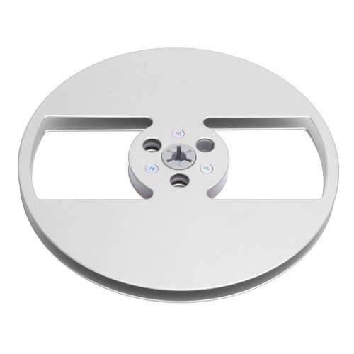 (Red) 1/4" 7" Leeres Tonbandspule Aluminium 2 Löcher Silber