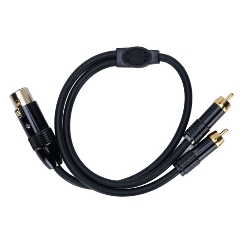 XLR-Buchse Y-Splitter 1,6ft auf 2 Phono-Stecker