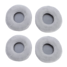 (Black) 4Pcs 85mm Velvet Sponge Ear Pads Replacement Gray