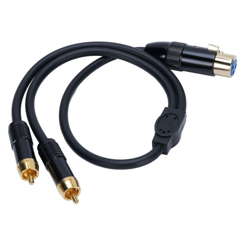 XLR-Buchse Y-Splitter 1,6ft auf 2 Phono-Stecker 2