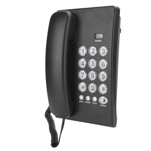KXT504 Tragbares Festnetztelefon mit Stummschaltung, Schwarz 1