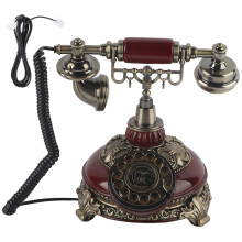Bronzene Vintage-Telefon-Dekoration aus Harz