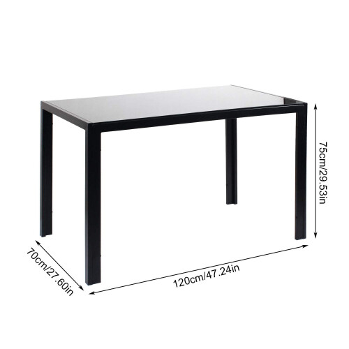 Joolihome Glass Dining Table, 120cm Kitchen Table 2