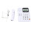 (Noir) ABS Wired Telephone with Speaker Caller ID Display Calculator White 1