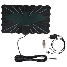 HD Digital-TV Antenne Ultraflach High Gain Verstärker Schwarz