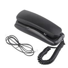 (Black) Wandmontierbares Festnetztelefon für Büro Hotel Bad Schwarz