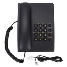 (Black) KXT435 Festnetztelefon mit Lautstärkeregelung & Anrufer-ID, Schwarz