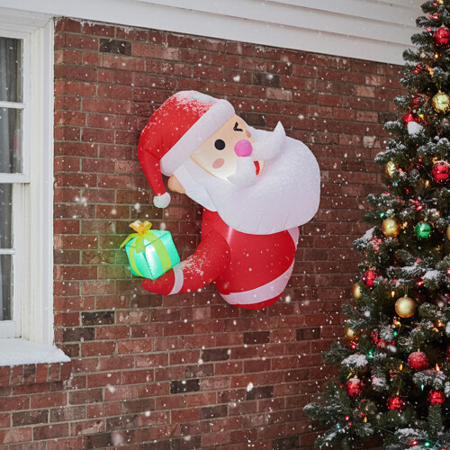 Living And Home 1m Christmas Inflatable Outdoor Decorations with LED Lights