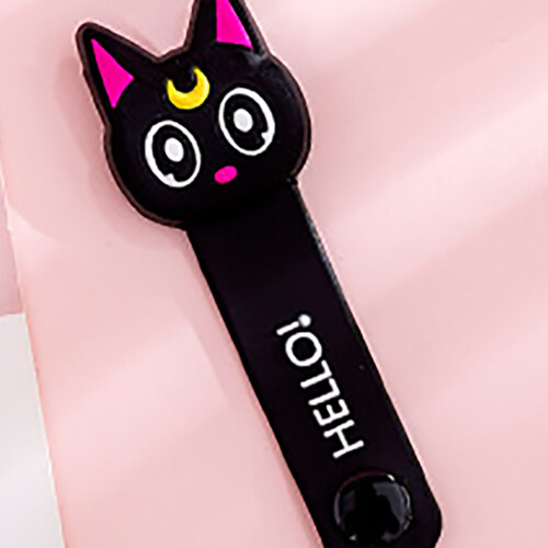 (Smiling Face) Cartoon Kabelwinder Silikon Moon Cat