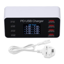 (AU Plug) 65W 8-Port USB Ladegerät QC3.0 PD30W USB-C iPhone iPad MacBook Galaxy