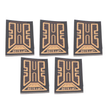 5PCS PCB Phone Signal Stickers Black Gold for Mountaineering