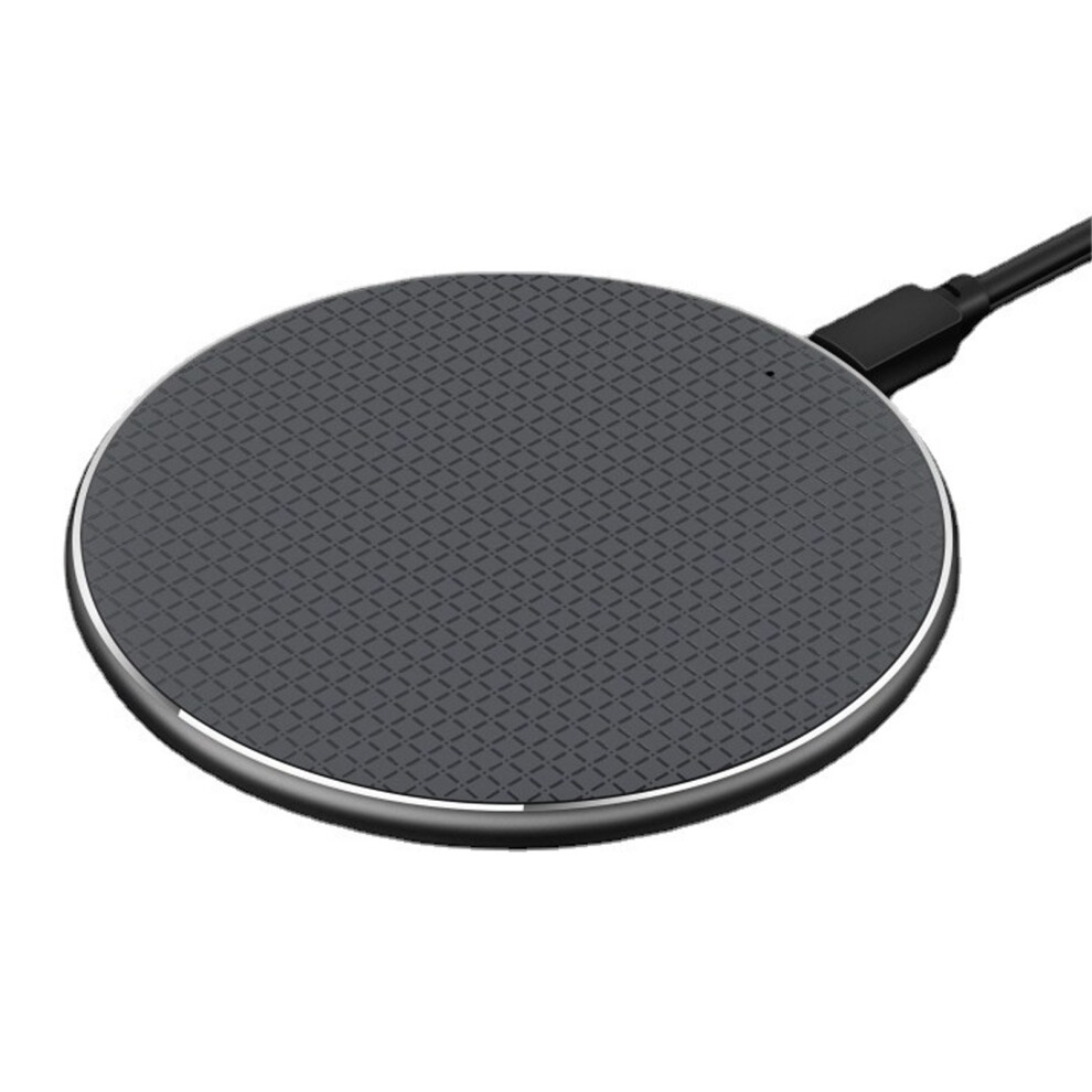 Wireless Phone Charger 15W Fast Charge Aluminum Alloy Black 609610559658