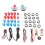 (Red+Blue) 2-Spieler Arcade-Game DIY-Set LED-Tasten USB 1