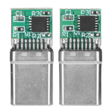 (Type C Male 20V) 2x USB-C Breakout Board PD 8pin 20V 3A Schnellladegerät