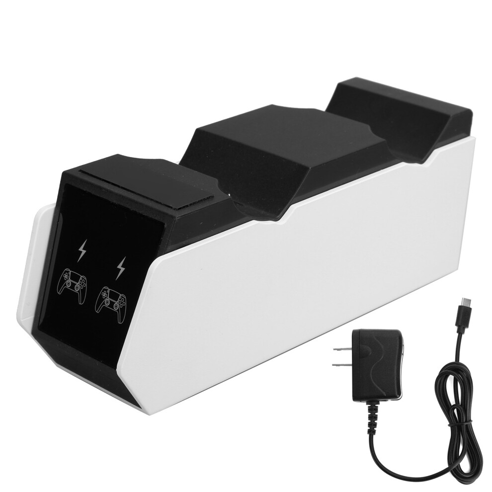 (Us Plug 100Â240V) Dual Ps5 Controller Charger Dock With Ac Adapter 100-240V 609610622604