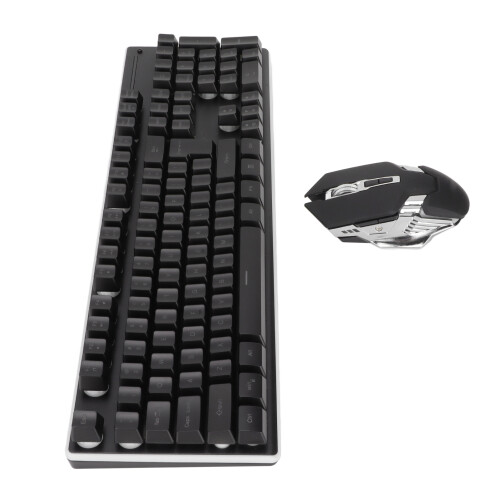 RGB Keyboard Mouse Combo LED Backlit 2000mAh 3200DPI Wireless PC Gamer 2