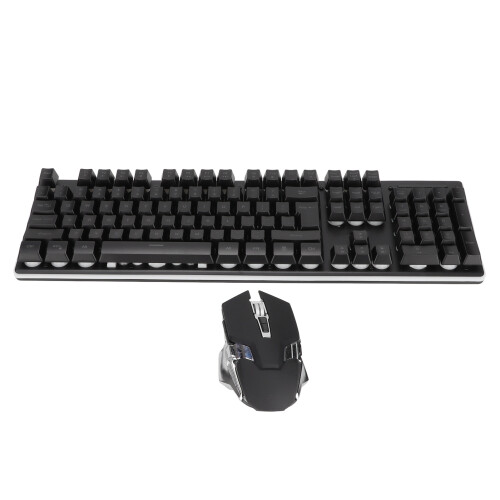 RGB Keyboard Mouse Combo LED Backlit 2000mAh 3200DPI Wireless PC Gamer 1