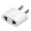 10x Steckeradapter 125V 10A 1000W Weiß Universal Reise 3