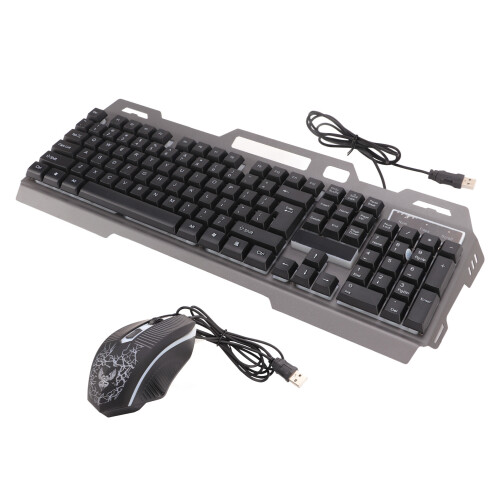 Gaming Keyboard Mouse Combo 104 Keys Mechanical Wired USB Set 1