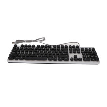 (Black) Mechanical Gaming Keyboard RGB Backlit USB 104 Keys Wired Retro Black